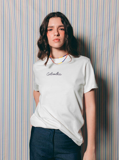 T-shirt Colombia Blanca
